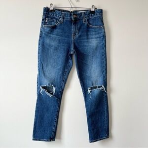AG Adriano Goldschmied The Ex Boyfriend Slouchy Slim Jeans Distressed - Size 27